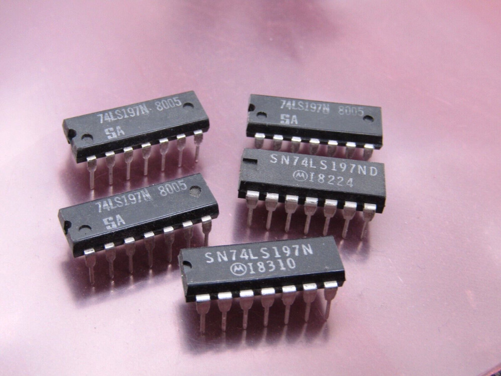 ( 5 PCS ) 74LS197 DECADE BINARY COUNTER PRESETTABLE 4-BIT Mixed Major Brands NOS