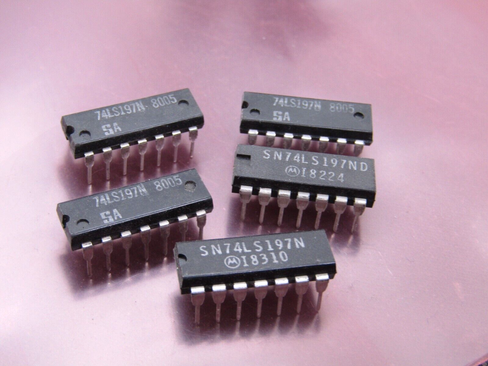 ( 5 PCS ) 74LS197 DECADE BINARY COUNTER PRESETTABLE 4-BIT Mixed Major Brands NOS