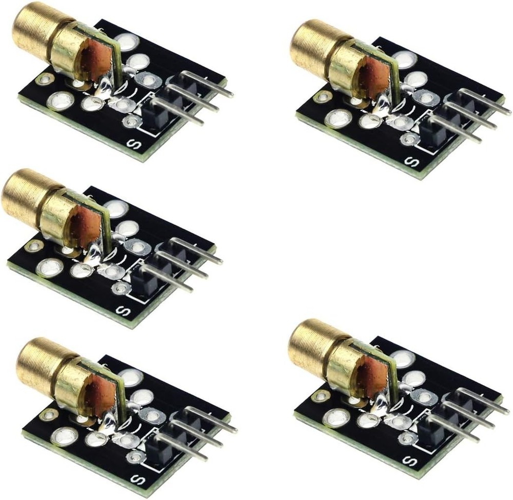 5mW DC 5V Laser Transmitter Modules with Copper Housing for DIY Electronics