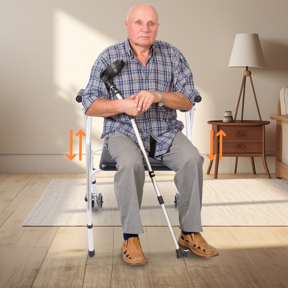 Floorstanding Folding Walker Adjustable Height Walker Foldable Walker 158.76kg