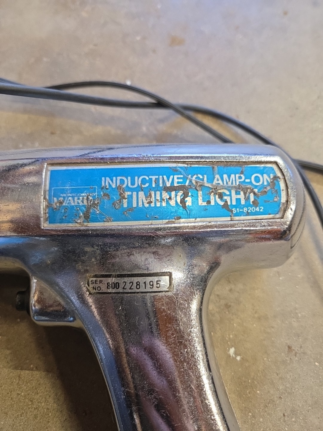 Montgomery Ward Vintage Rugged Chrome Metal Inductive/ Clamp On Timing Light