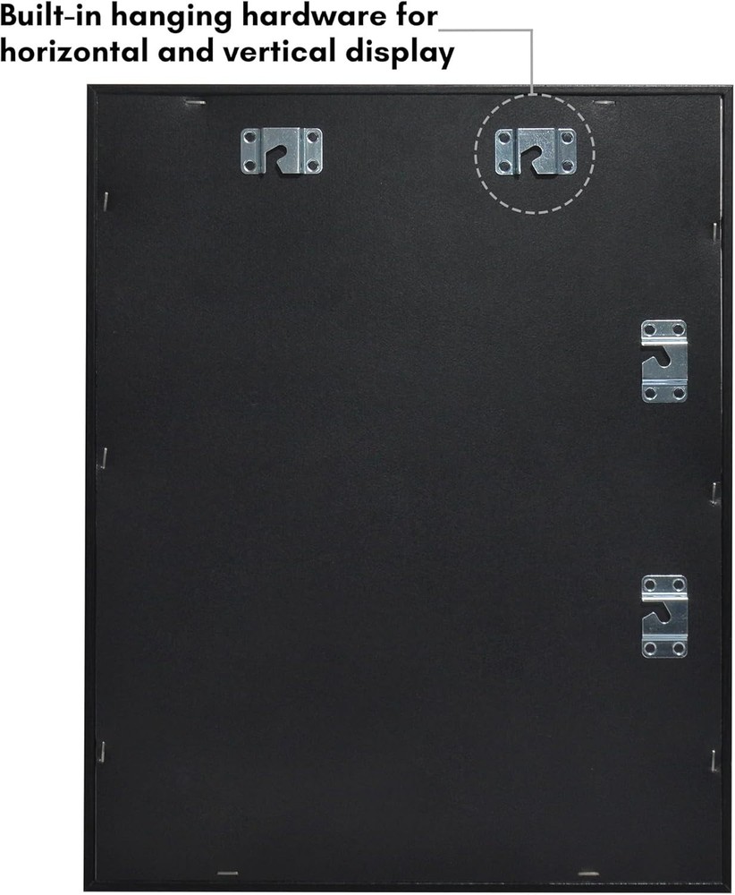 Stylish 11x14 Shadow Box Display Case with Front Opening & Secure Closure, Black