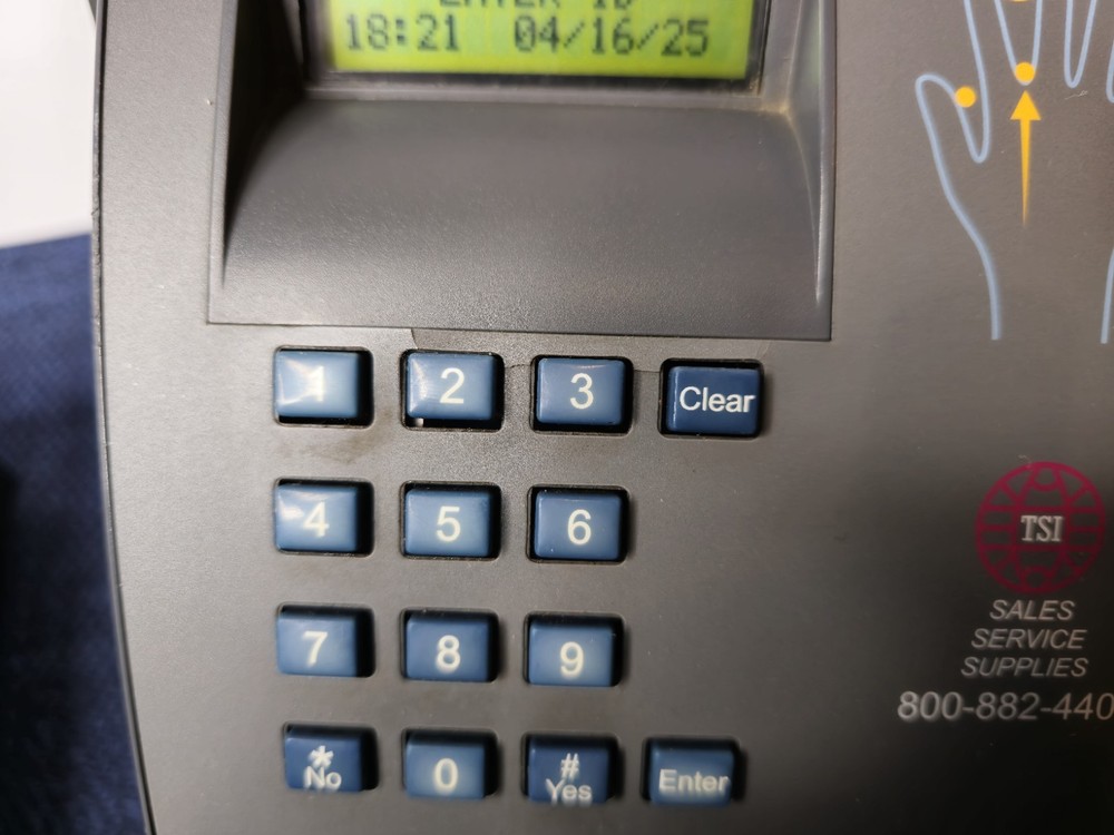 Recognition Systems HandPunch Biometric Time Clock Hand Scanner TSI H 101 | Read