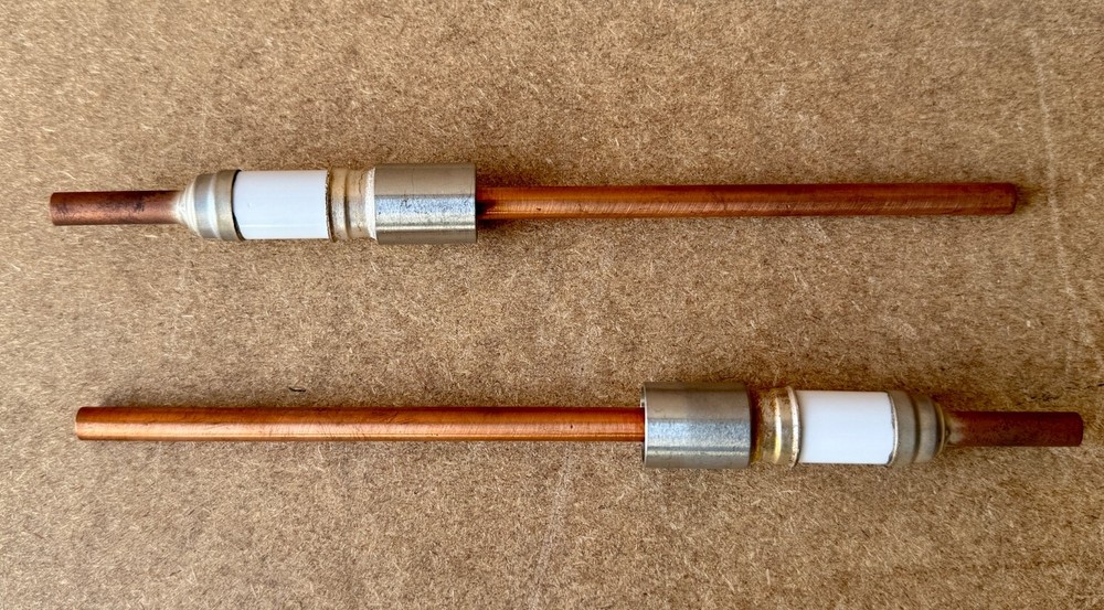 Ceramic High Vacuum Feedthrough Set of 2 Vintage Computing and Test Equipment