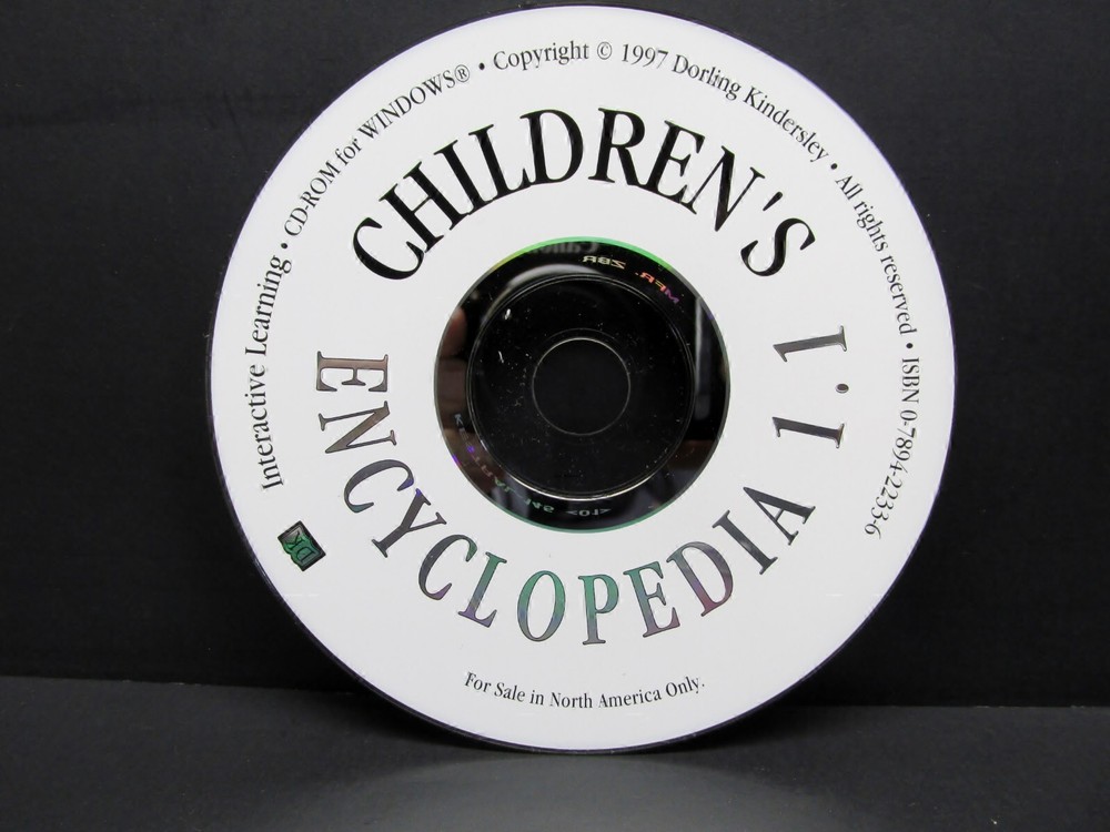 Children's Encyclopedia, CD-ROM, Win. 98, Interactive Learning, '87, Never Used