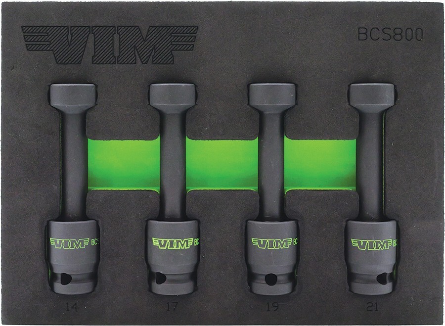 4 PC. 1/2" DR. IMPACT BALL UJ CLOSE-QUARTER SOCKET SET VIM-BCS800