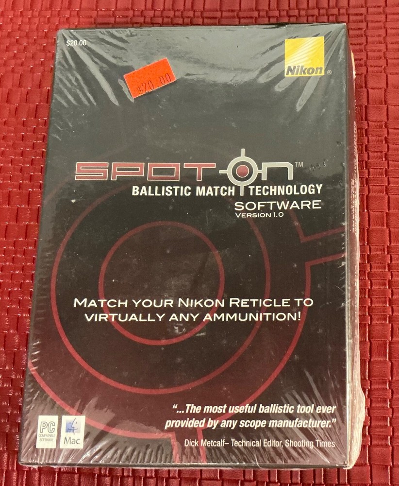 Nikon Spot On Ballistic Software for Mac & PC New 1.0