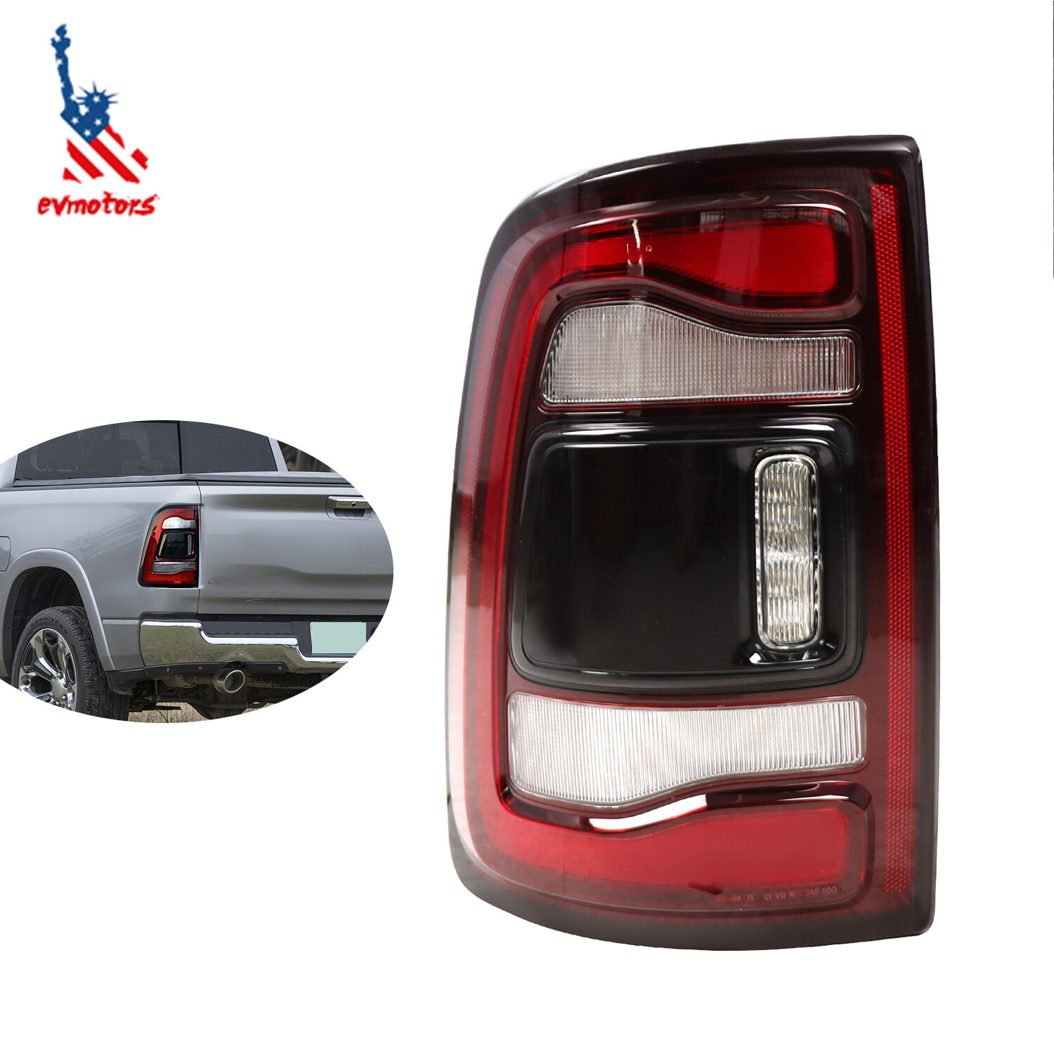 For 2019-2023 Dodge Ram 2500 3500 Driver Side LED Tail Light w/Blind Spot