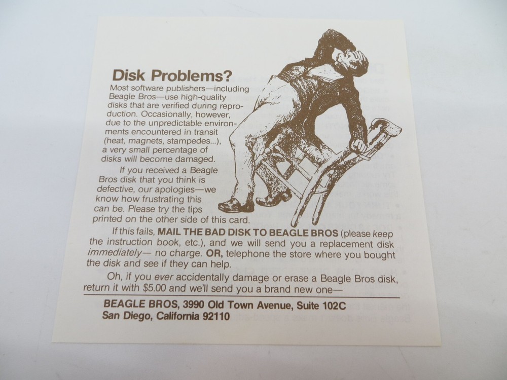 APPLE COMPUTER 5.25" Floppy Disk MINIPIX DOS 3.3 Version Beagle Bros disc