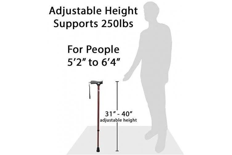 CANE SOFT GRIP DERBY HANDLE ADJUSTABLE, Color: Blue Marble