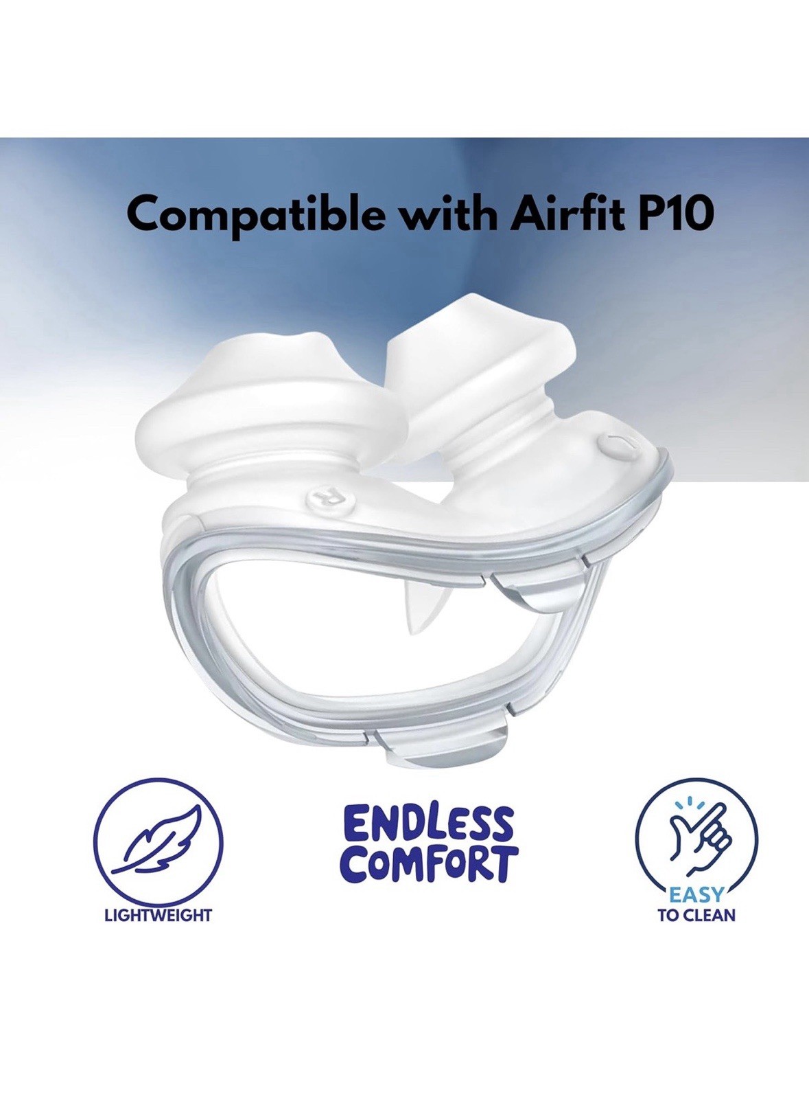 Restful Night Replacement Nasal Pillow Cushion for ResMed AirFit P10 – Medium