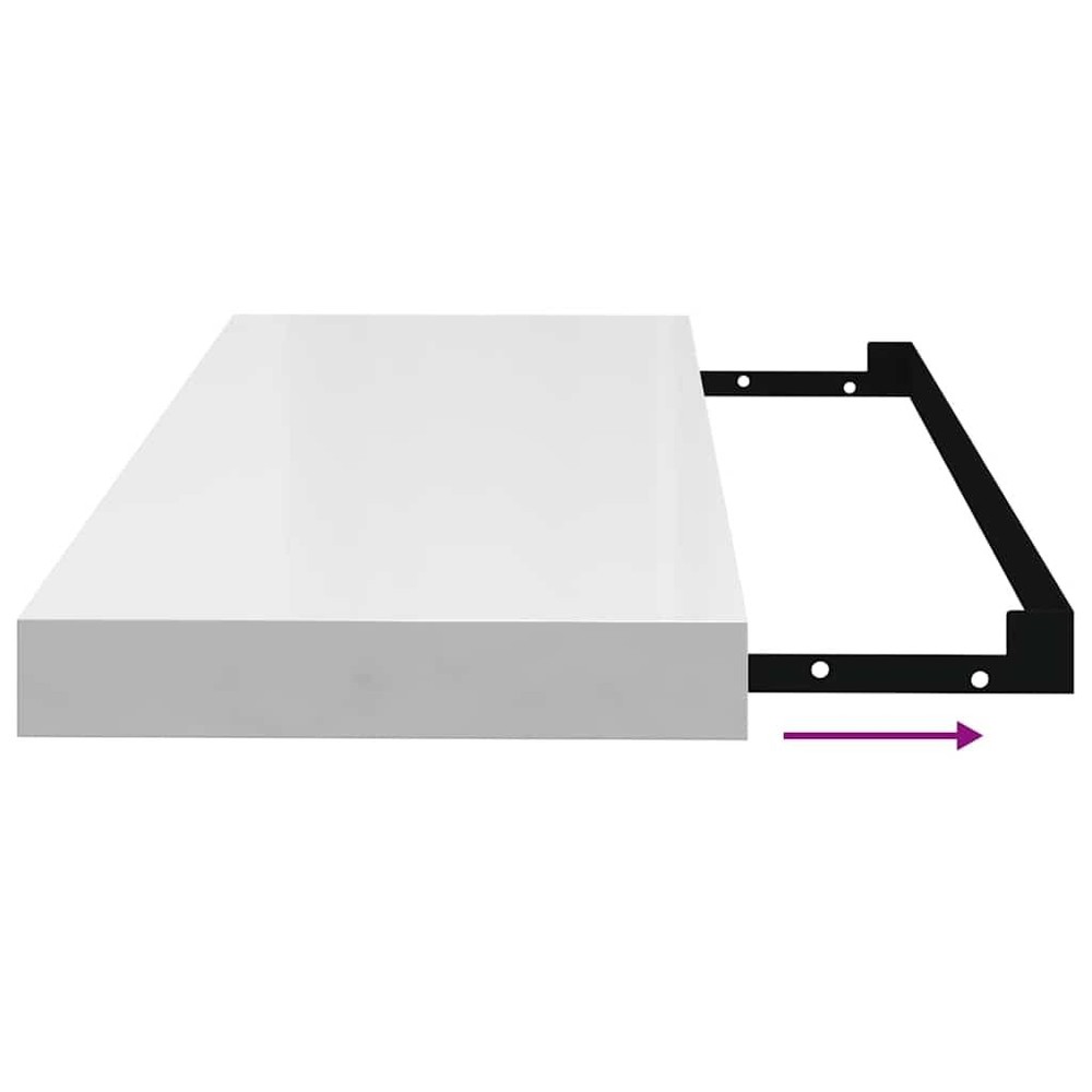 Chic Wall Shelf, Rectangular, Strong Home Decor, Perfect for Living Room, Bed...