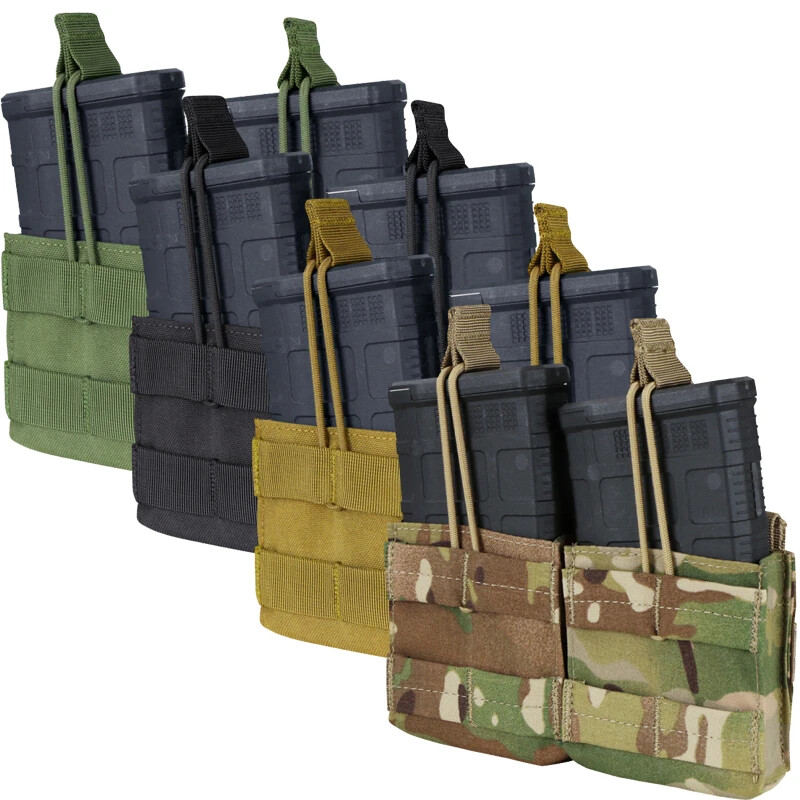 Condor Double Open Top Mag Pouch w/ 4 Molle Straps for 308/762 Cal.