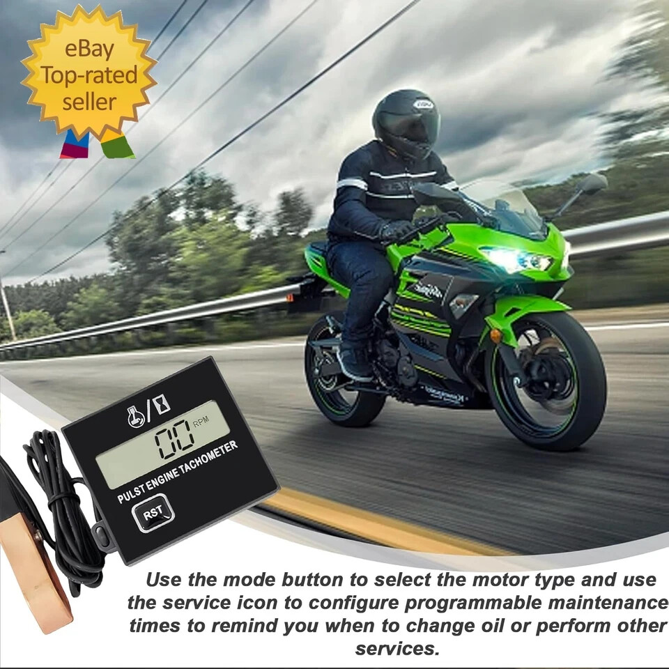 Digital Tachometer, Small Engine Tachometer, Digital Inductive Tachometer with C