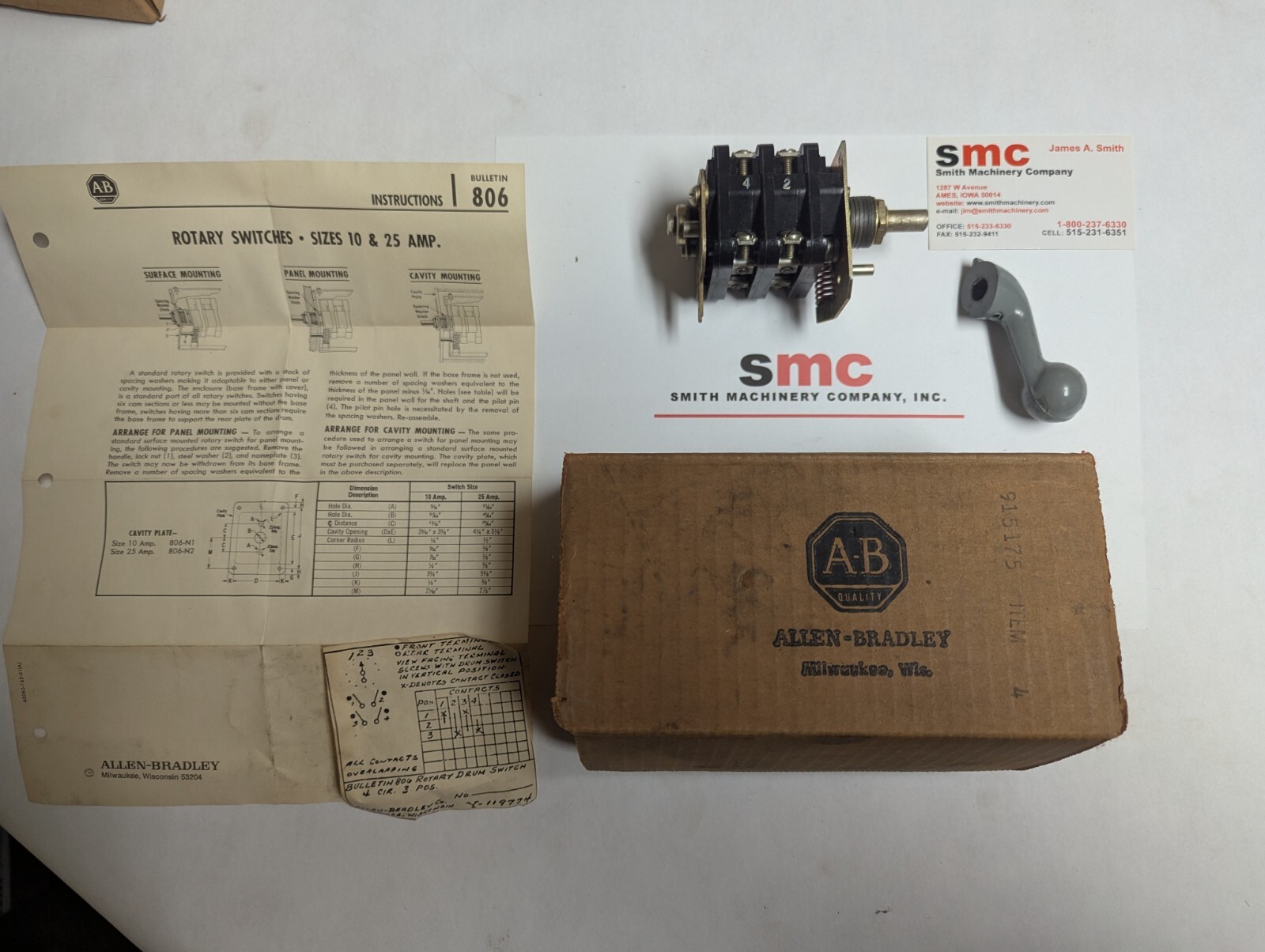 806-DS-3060 Allen Bradley- Rotary Pilot Switch
