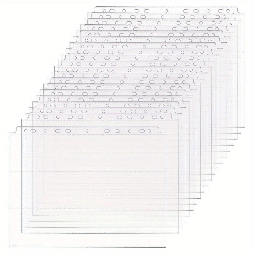 2sets 10pcs A4 Size PP Plastic Binder Inner Pages for Card Holder Rectangle