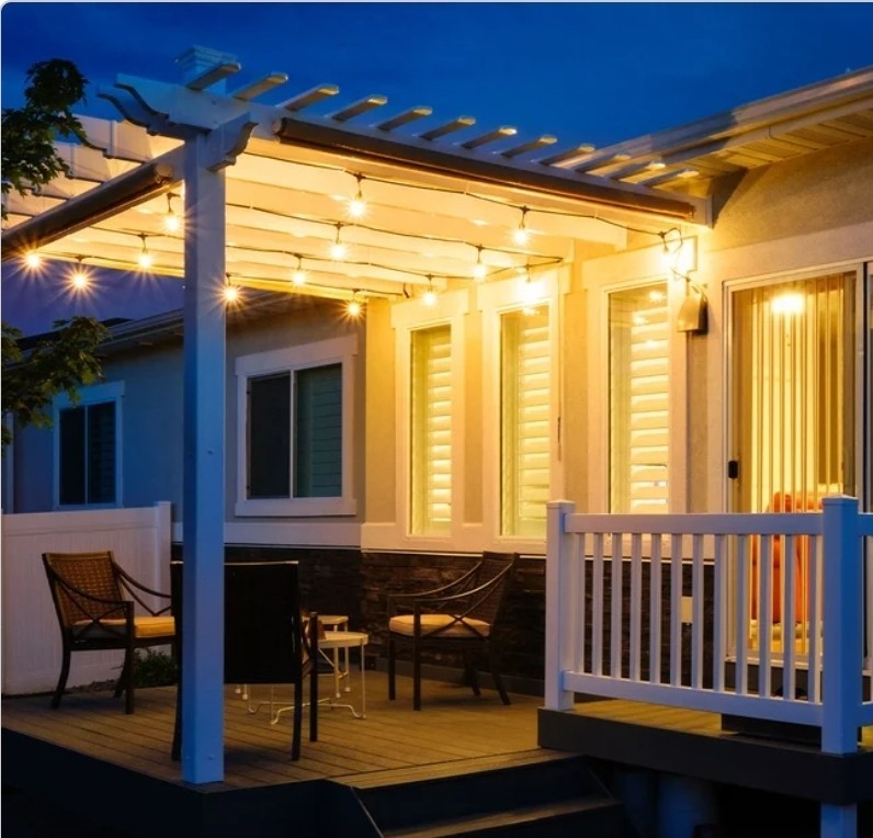 Feit Electric 48' LED Filament String Light 24 bulbs waterproof Indoor/outdoor