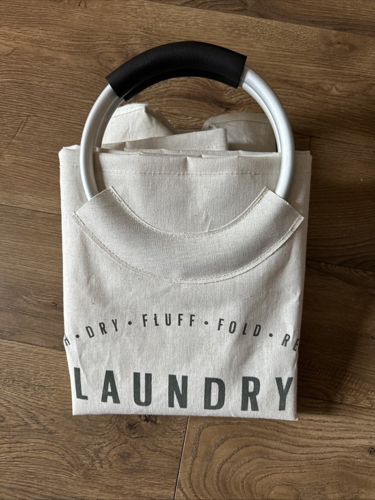 Canvas laundry bag with handles