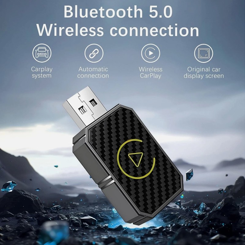 2-in-1 Wireless CarPlay Adapter & Android Auto Wireless Adapter, Plug & Play