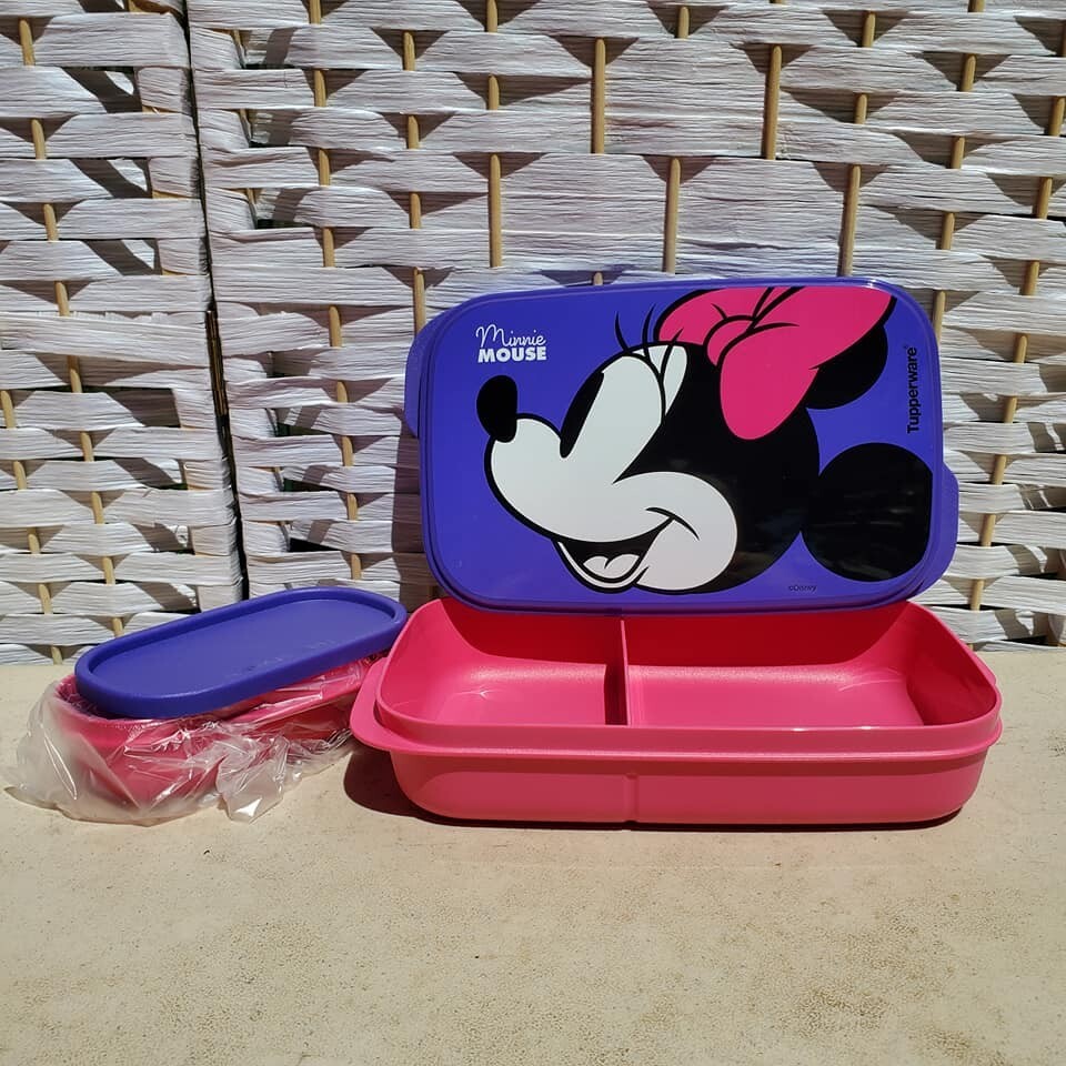 Tupperware Disney Minnie Mouse Slim Lunch Container Tupperkids NEW