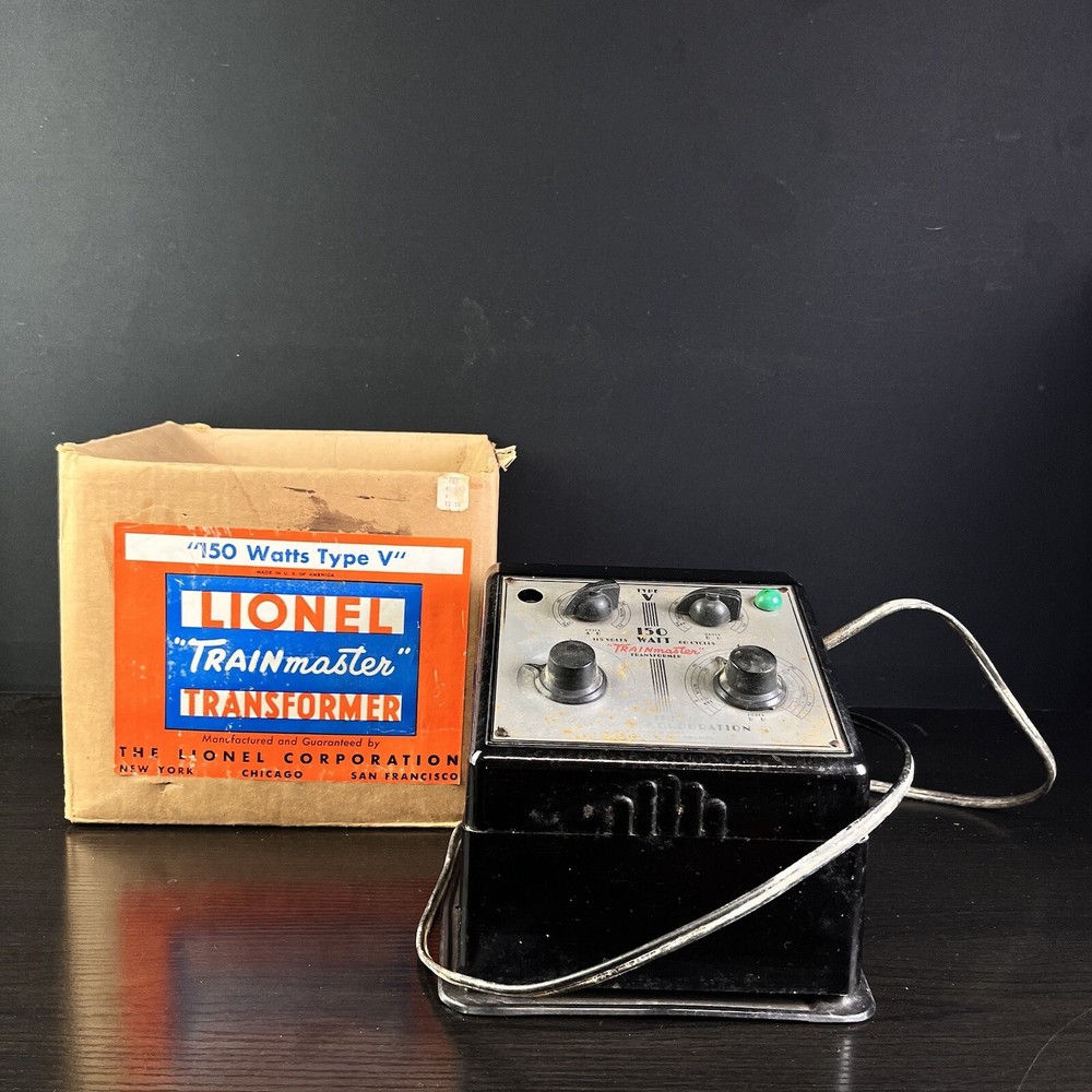 Lionel 150 Watt Type V Trainmaster Transformer In Original Box Untested