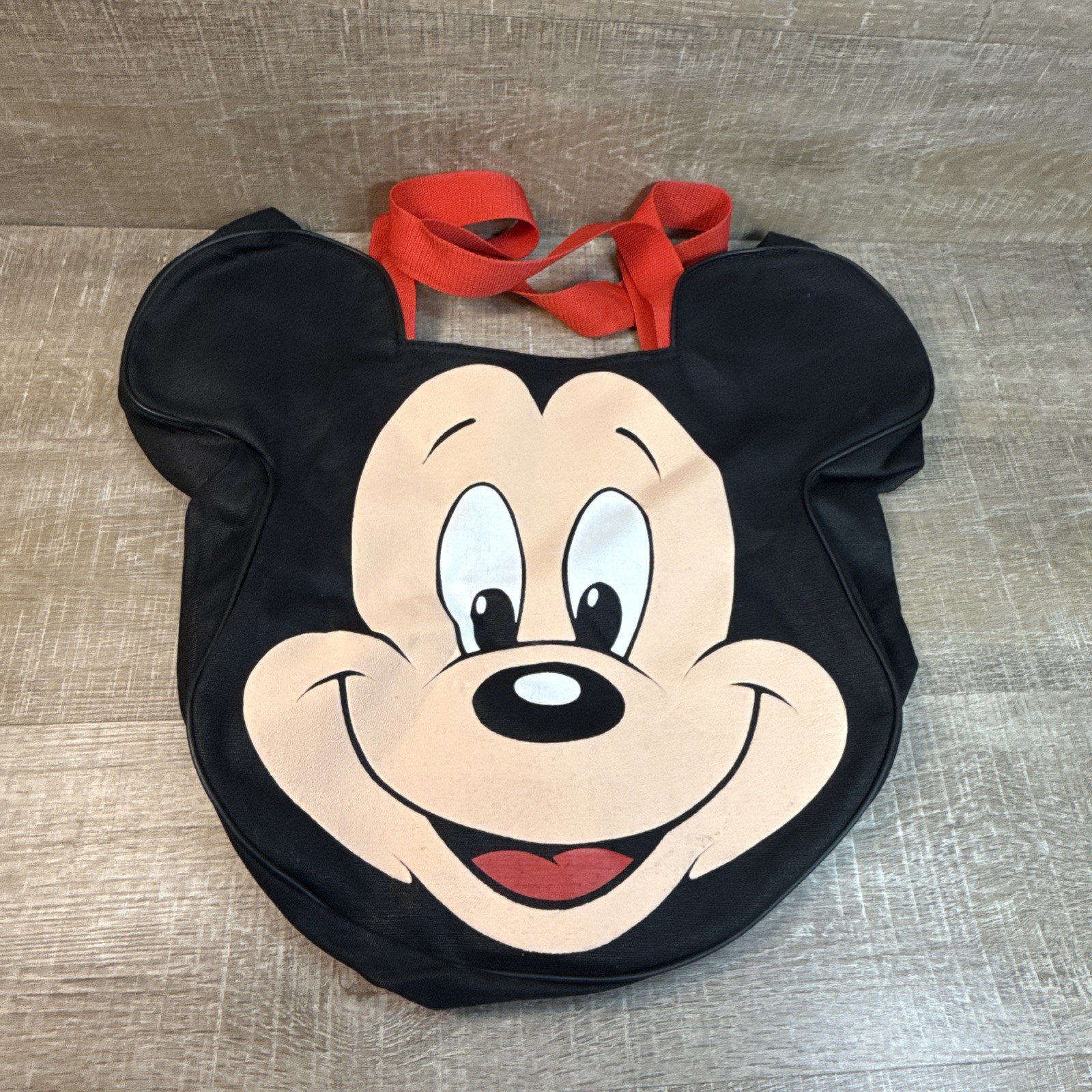 Vintage Mickey Mouse Head Shaped Walt Disney Store Tote Bag Rare 18” Tall