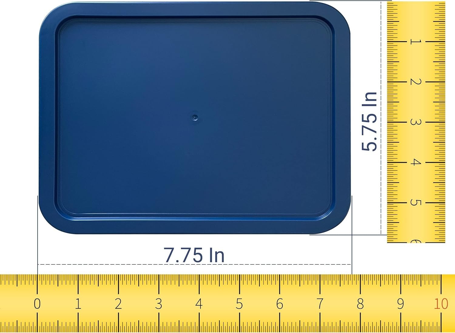 Replacement Lids for Pyrex 7210-PC 3-Cup Rectangle Navy Blue 5.75x7.75" 2-Pack