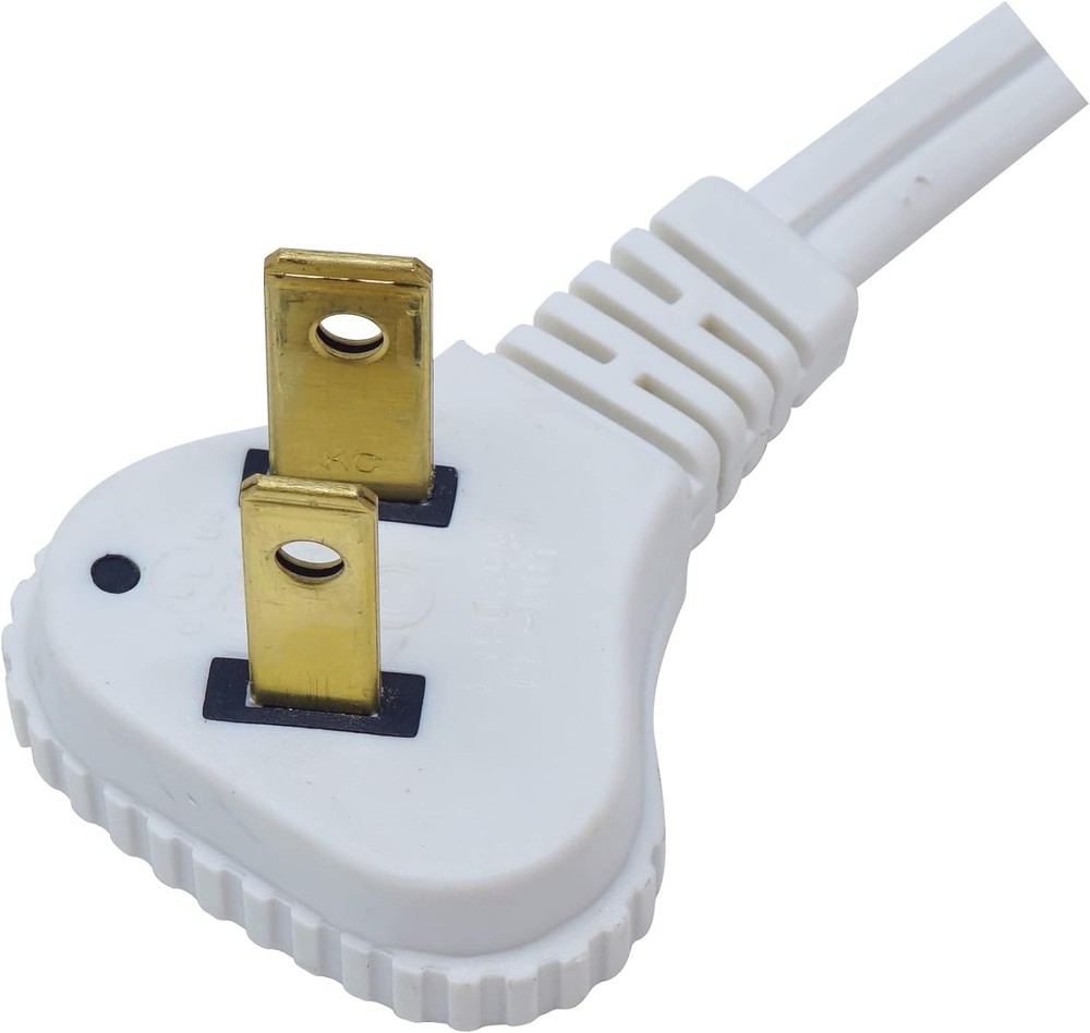 SlimLine 3ft Flat Plug Extension Cord - Right Angle, 3 Polarized Outlets