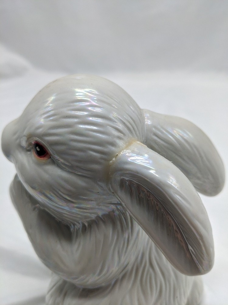 White Ceramic Easter Bunny Figure 5"