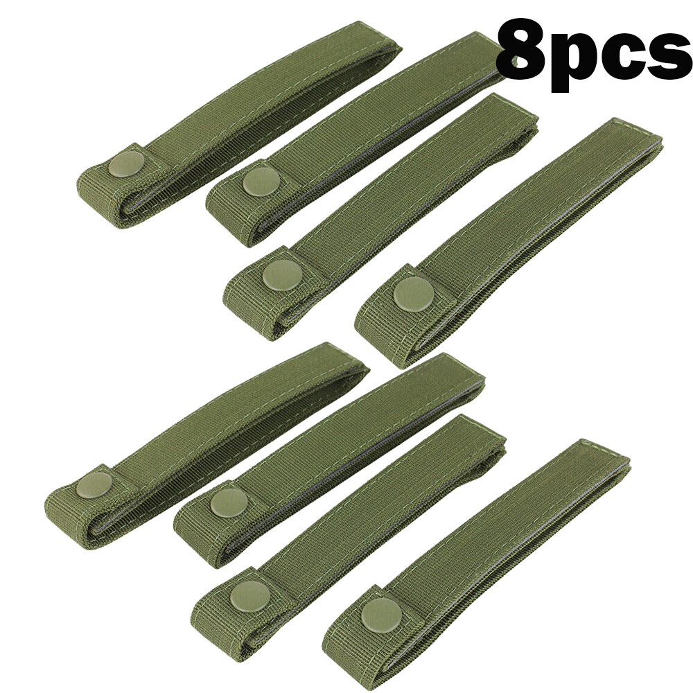 8 pcs 6" MOD MOLLE PALS Modular Web Gear Replacement Tie Straps Green