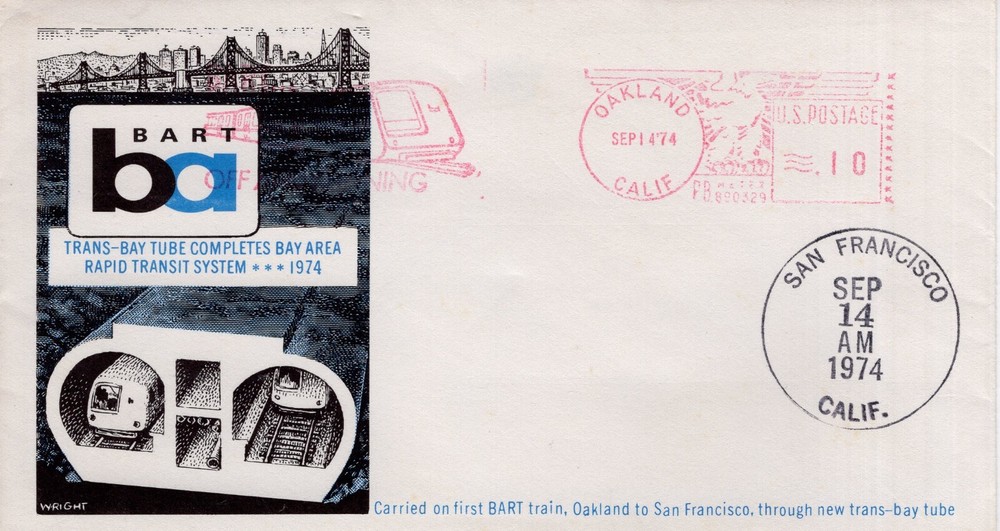 BART DUEL CANCEL,  OAKLAND, CA   1974  FDC18997