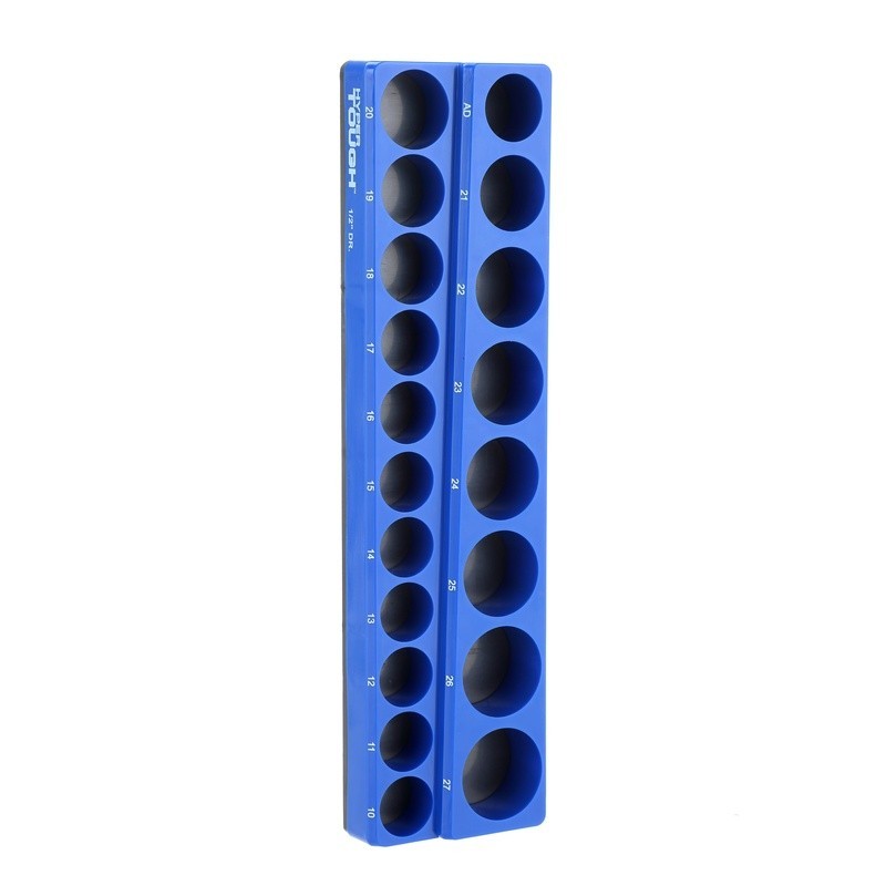 Magnetic 1/2in Drive Socket Holder 19 Socket Organizer Portable Tool Accessory