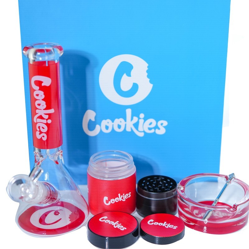 8" Cookies Beaker Set Water Bong Bowl Hookah Tobacco Collector Set