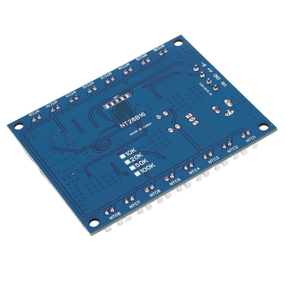 16 Channel RS485 Temperature Data Logger Modbus RTU 100K