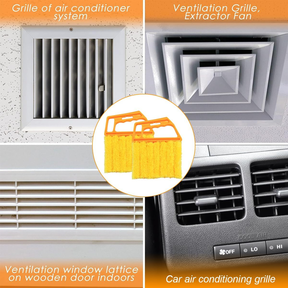 3PCS Blind Cleaner Duster Tool, 7 Fingers Microfiber Handheld Shutter Cleaning B