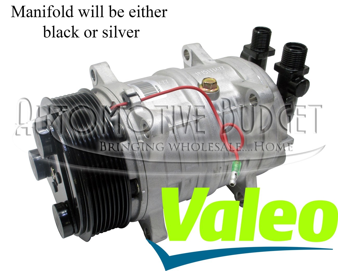 A/C Compressor w/Clutch for Heavy Duty Valeo TM-16, 12v, 8 Grooves - NEW OEM