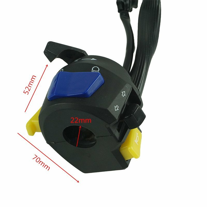 A Pair 7/8" Handlebar control switch Horn Turn Signal Headlight Electrical Start
