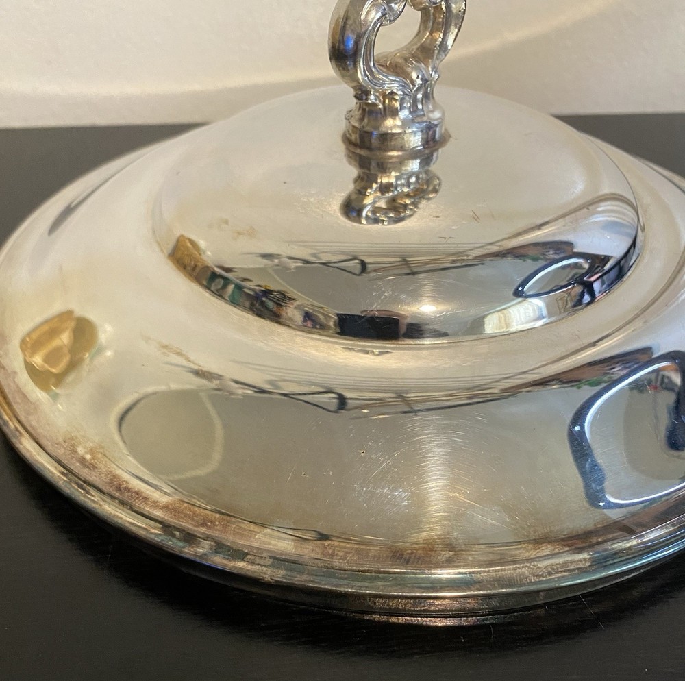 Dish Silver Plated Replacement Lid 7.5 Inch Pilgram International Rogers Barton