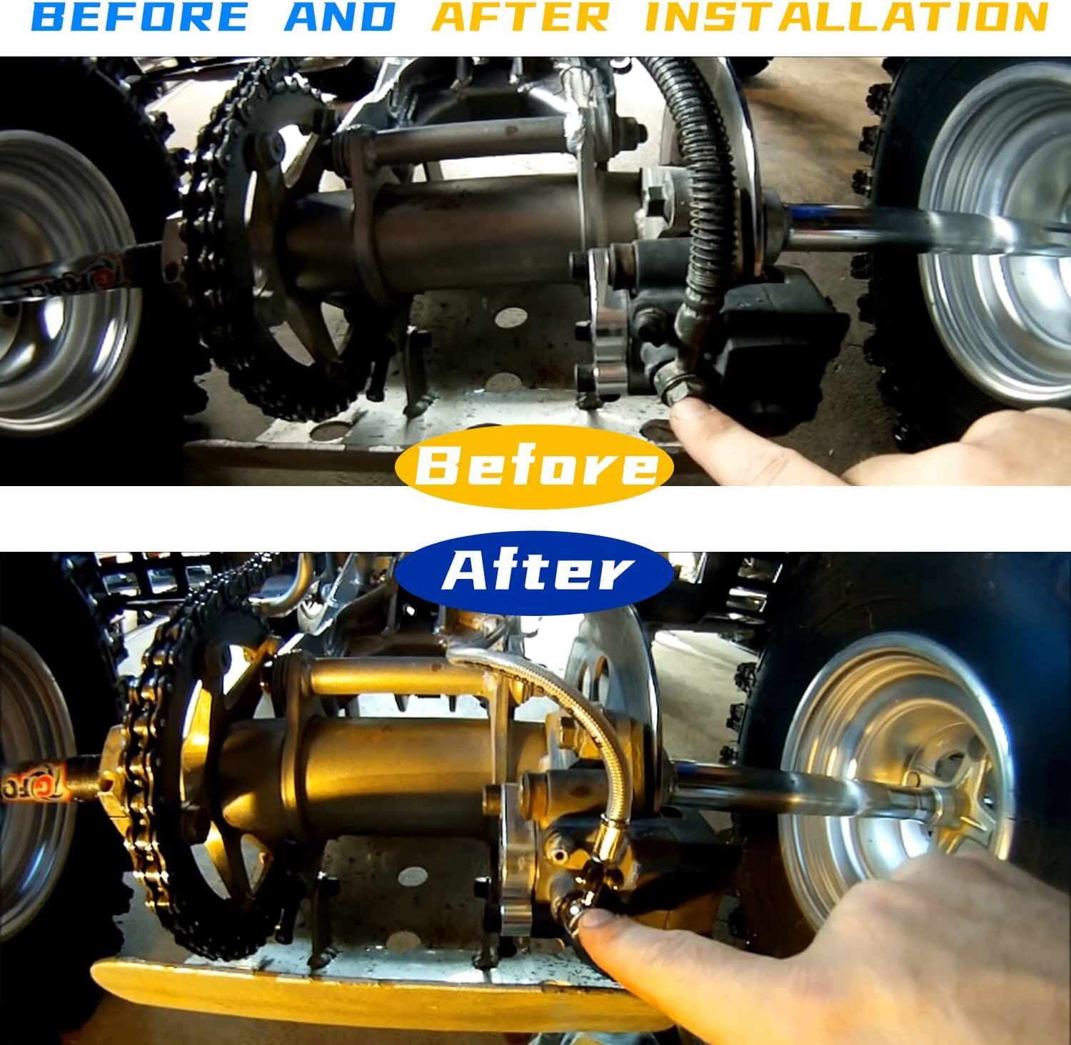 Front Stainless Steel Braided Brake Line kit For Yamaha Banshee 350 1987-2015