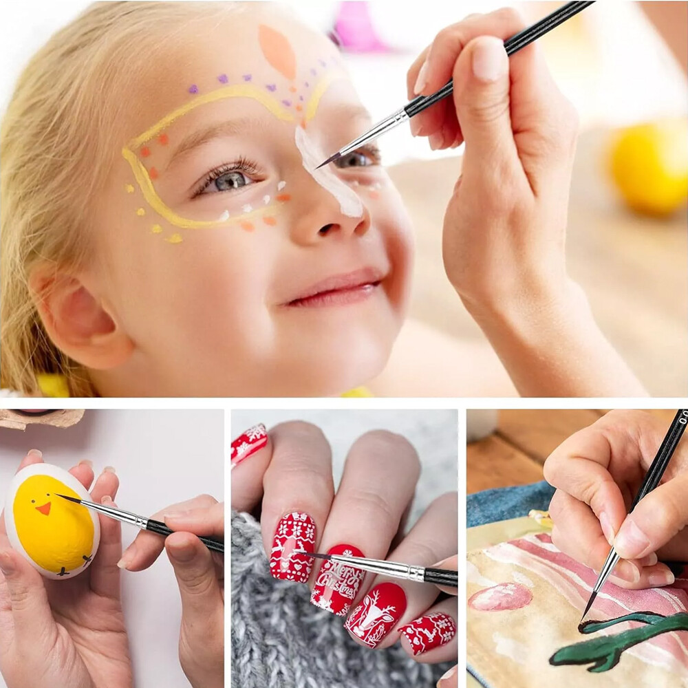 100/200Very Small Paint Brushes Fine Tip for Nail Art Model Craft Painting Hobby