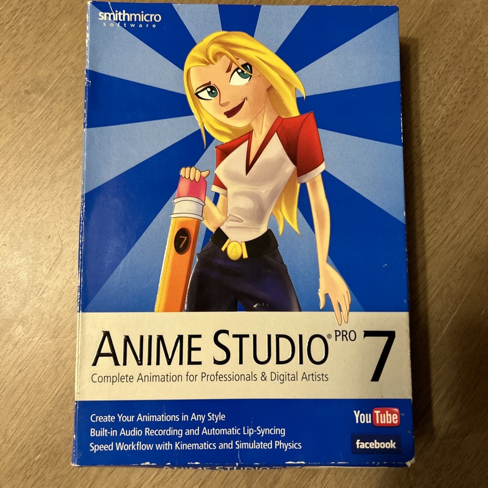 Anime Studio 7 Pro MAC CD design cartoons animations 3D models SEALED BOX Smith