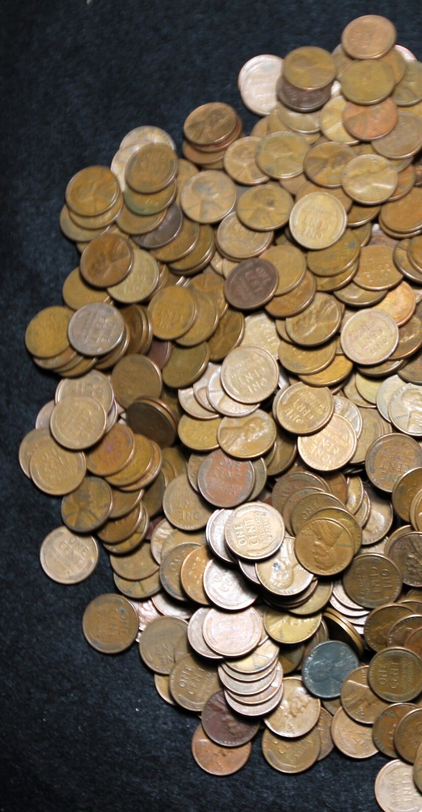 Collection of 1,000 Wheat Cents (All 1940's - 1950's) - US 1c Penny Coins