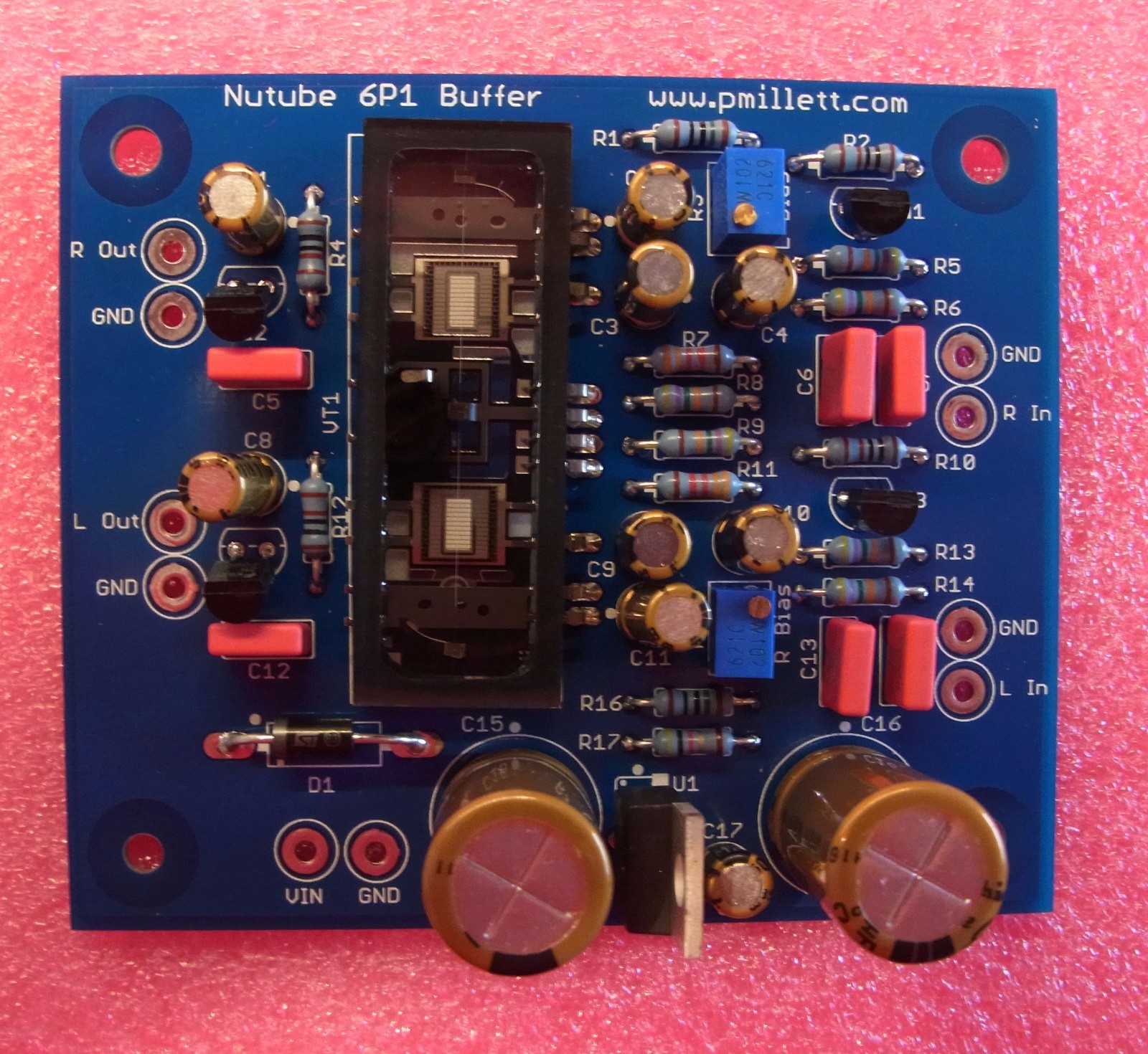 DIY PCB plus Tube - Buffer PCB using the Korg Nutube 6P1