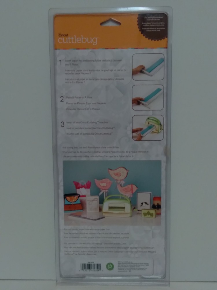 Cricut Cuttlebug - New - 2 Cutting Plates - B Plates - 5.87 " x 13 "