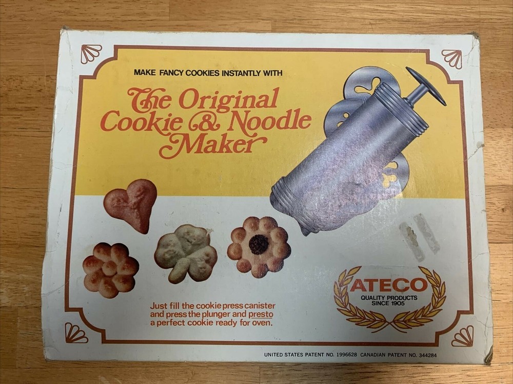 Vintage Ateco Original Cookie & Noodle Maker #685 USA Complete! 10 Patterns! A