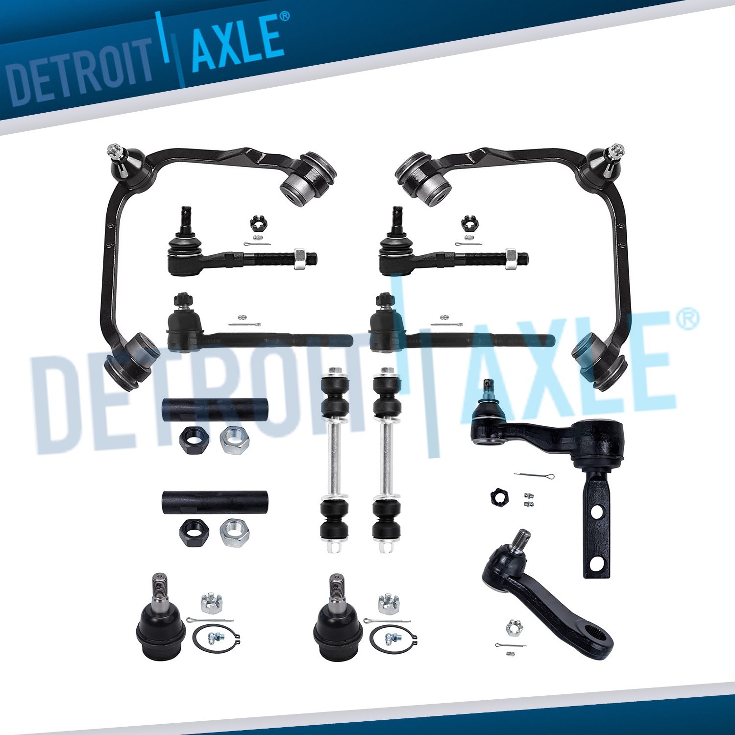 14pc 2WD Front Control Arm Tierod Sway Bar Link for Ford F-150 F-250 Expedition