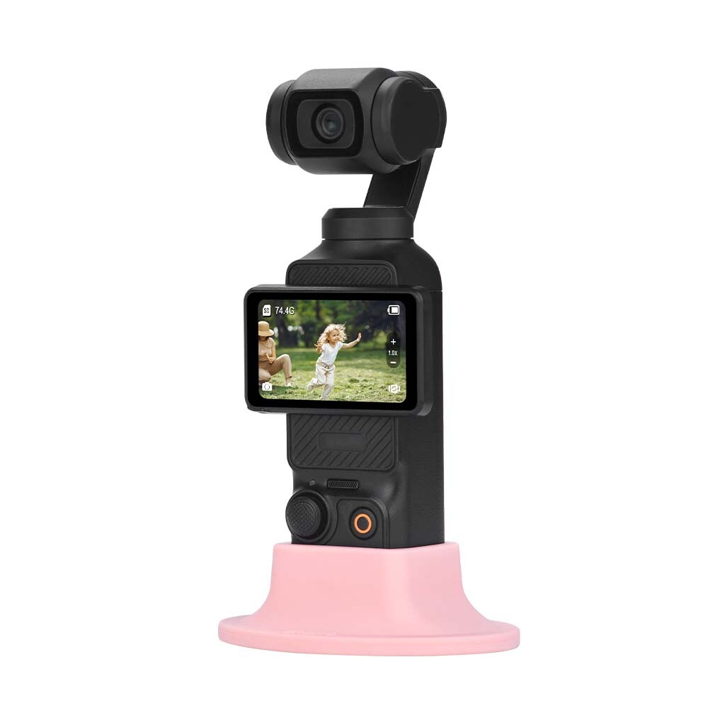 For DJI Osmo Pocket 3 Pink Silicone Desktop Base Fixed Support Bracket Accessory