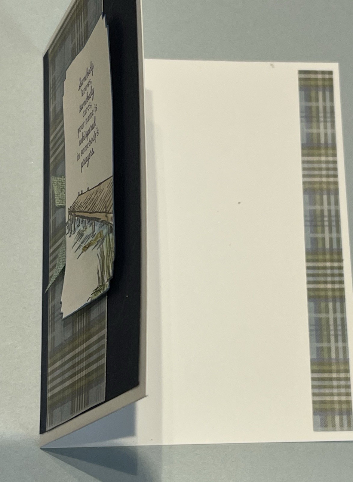 4 Stampin Up! Card Kit Someone Cares Prayers Peaceful Pier Plaids Guy Masculine