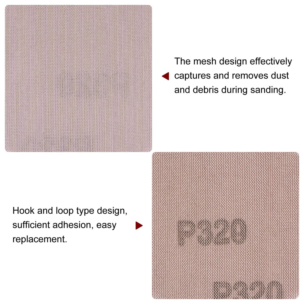 35pcs 320 Grits Mesh Sanding Discs 5 Inch Hook and Loop Sanding Net