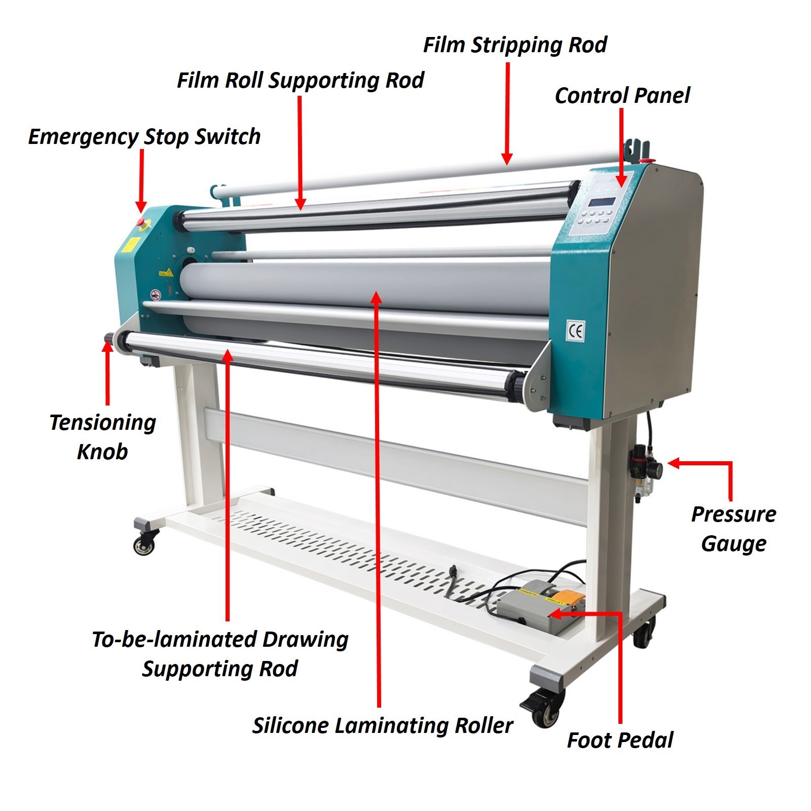 64 inch Fully Automatic Pneumatic Single-sided Laminating Machine Office 110V
